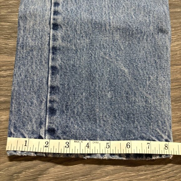 Levis 505 Mens Straight Leg Jeans W34 L30 Medium Wash Denim Regular Fit - Picture 7 of 12